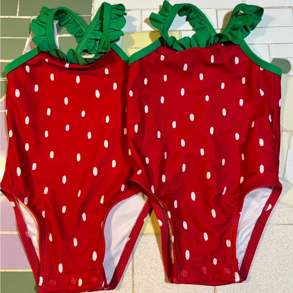 🍓Strawberry One Piece Swimsuit Set